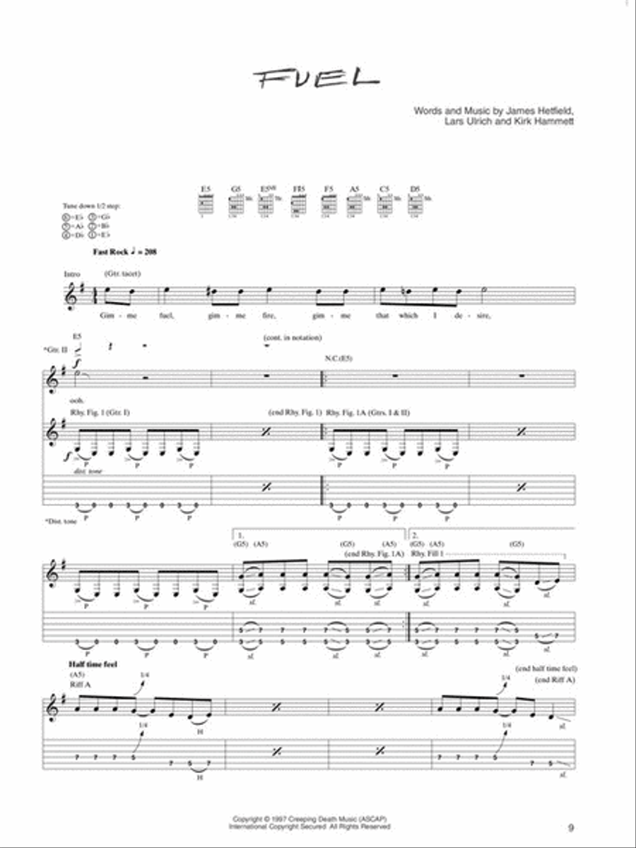 Metallica – Re-Load Electric Guitar scores gallery preview page 3