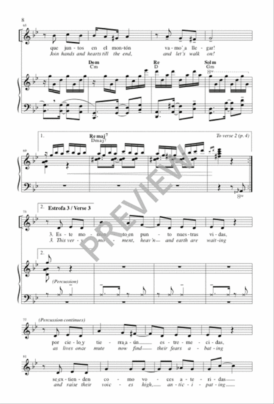 Este momento en punto / This Is the Moment Choir scores gallery preview page 8