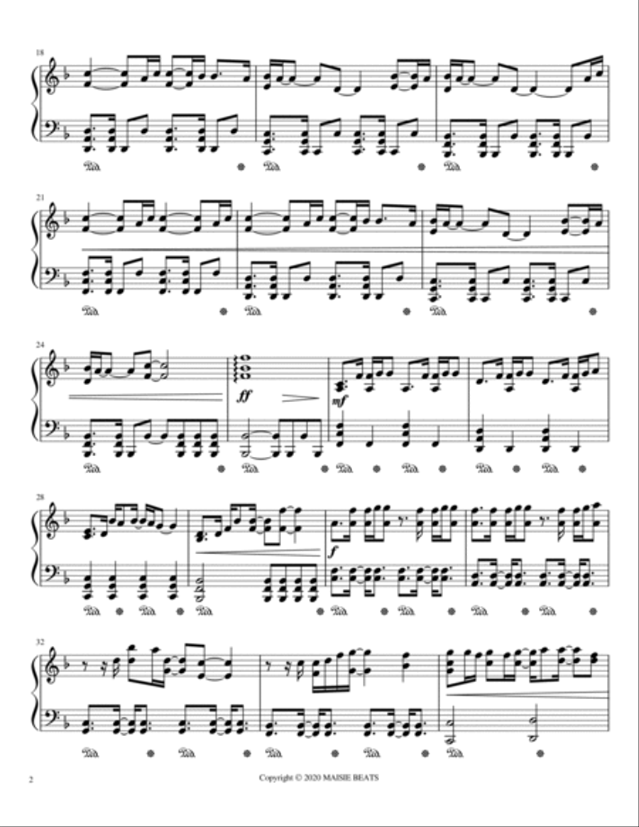 Bright Piano Solo scores gallery preview page 2