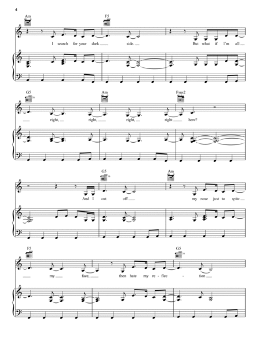 The Archer The Archer Piano, Vocal, Guitar scores gallery preview page 4