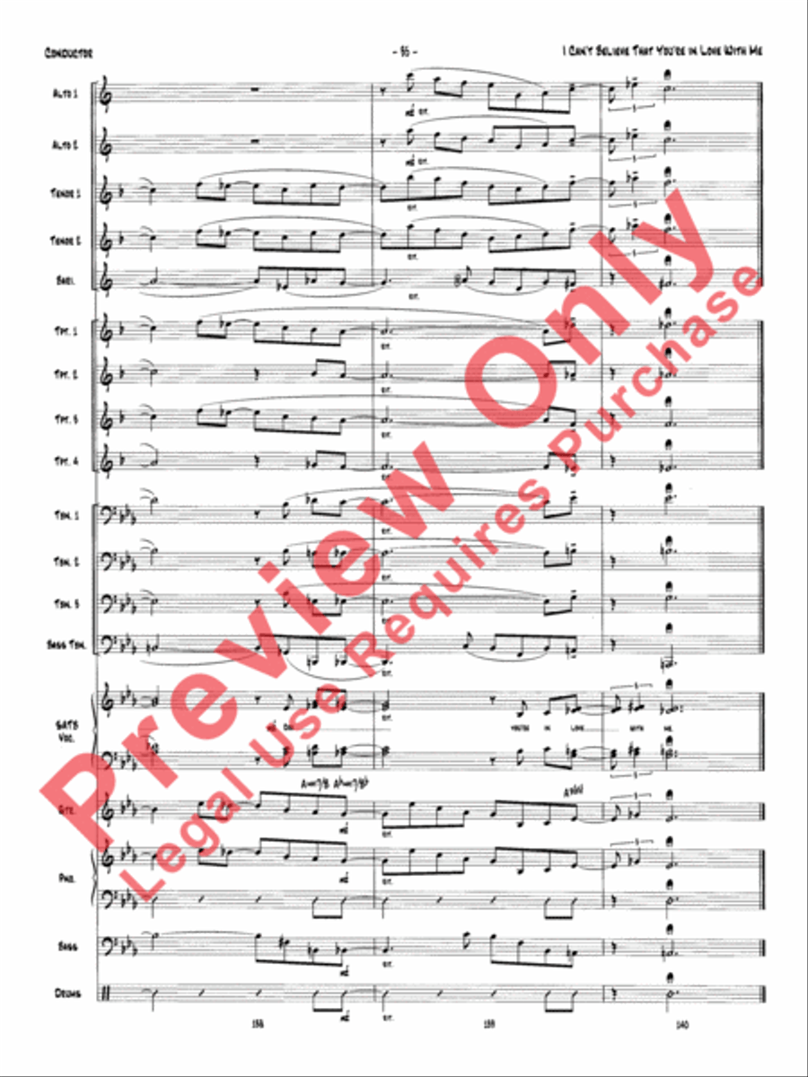 I Can't Believe That You're in Love with Me (score only) Jazz Ensemble scores gallery preview page 38