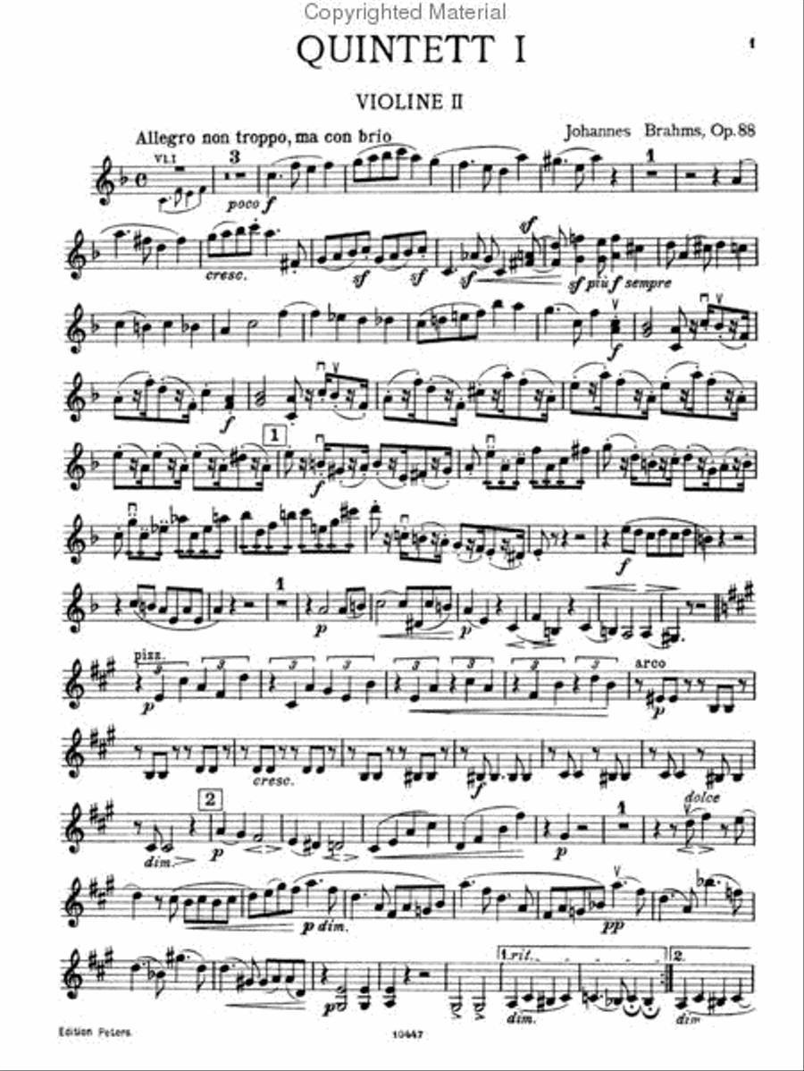 String Quintet No.1 String Quartet scores gallery preview page 4