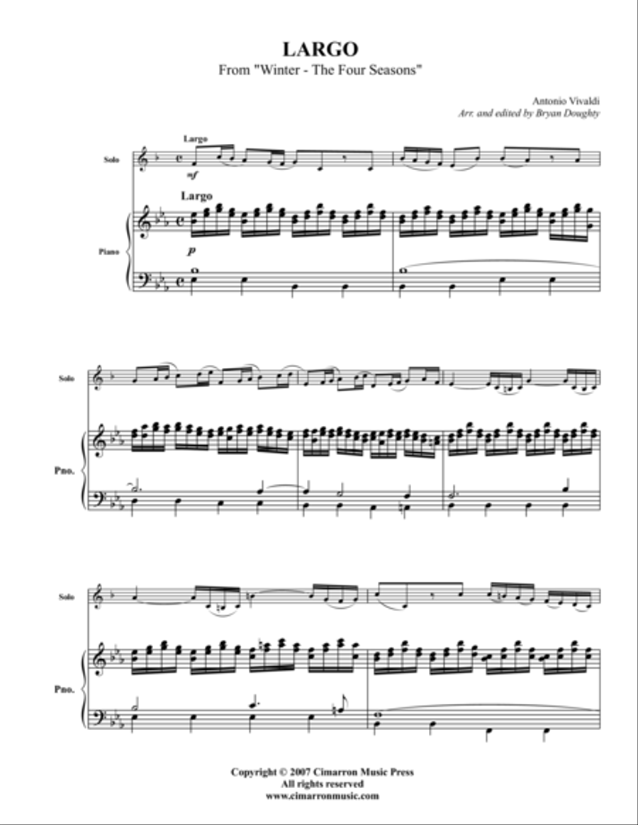 Largo Euphonium scores gallery preview page 1