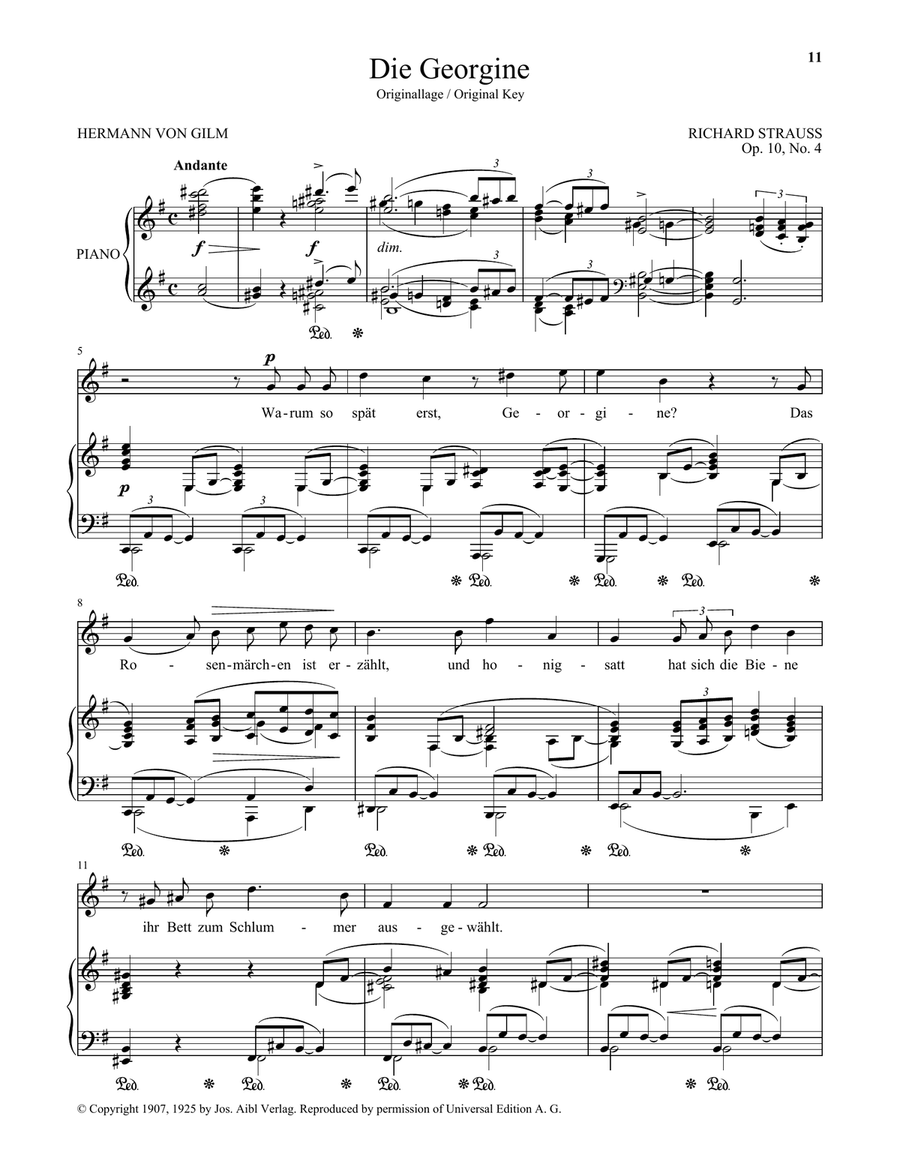 Die Georgine (High Voice) High Voice scores gallery preview page 1