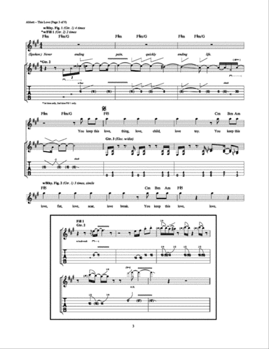 This Love Electric Guitar scores gallery preview page 3
