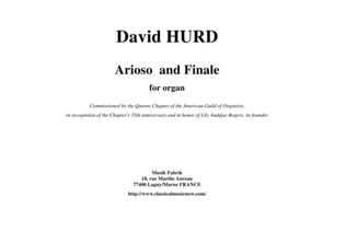 Book cover for David Hurd: Arioso and Finale for organ