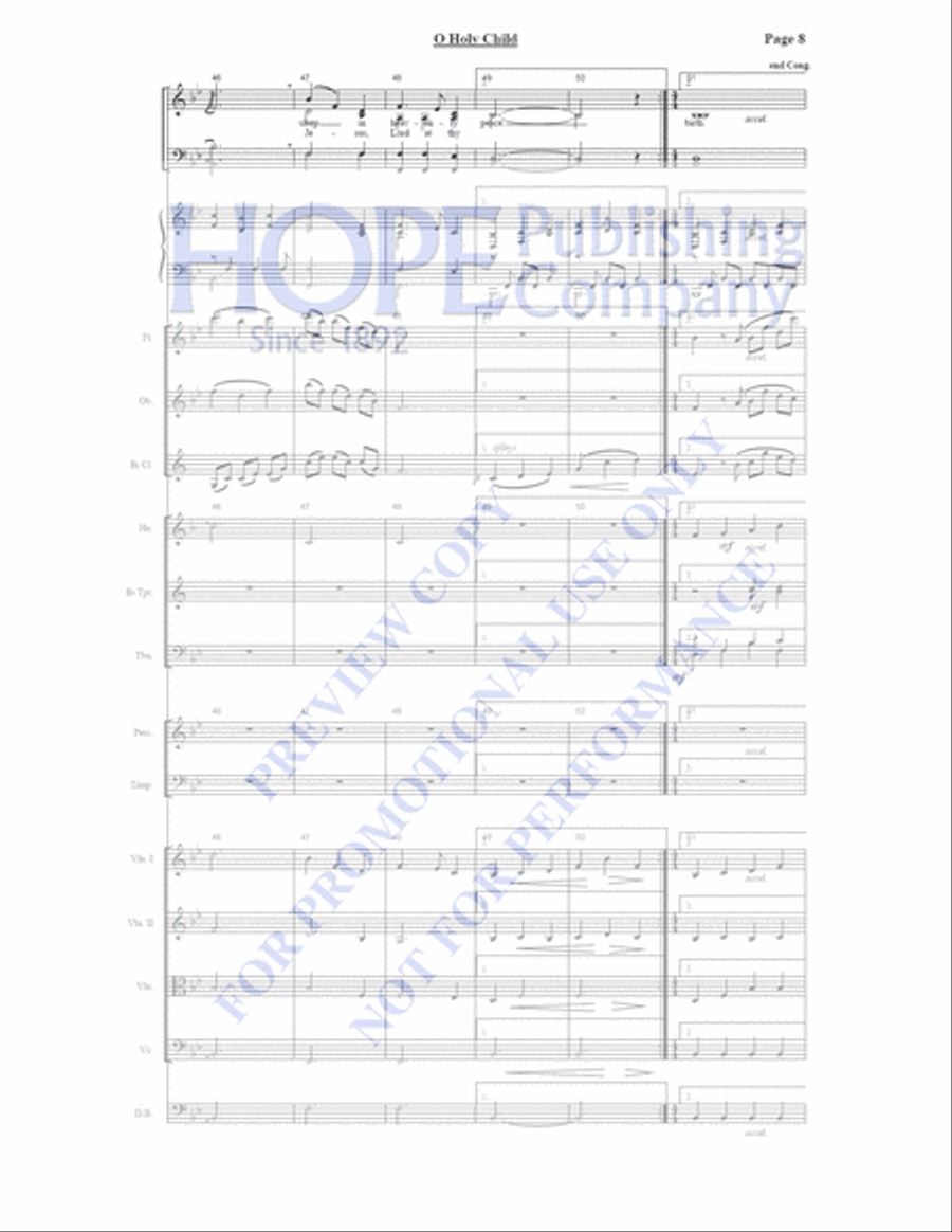 O Holy Child of Bethlehem 4-Part scores gallery preview page 9