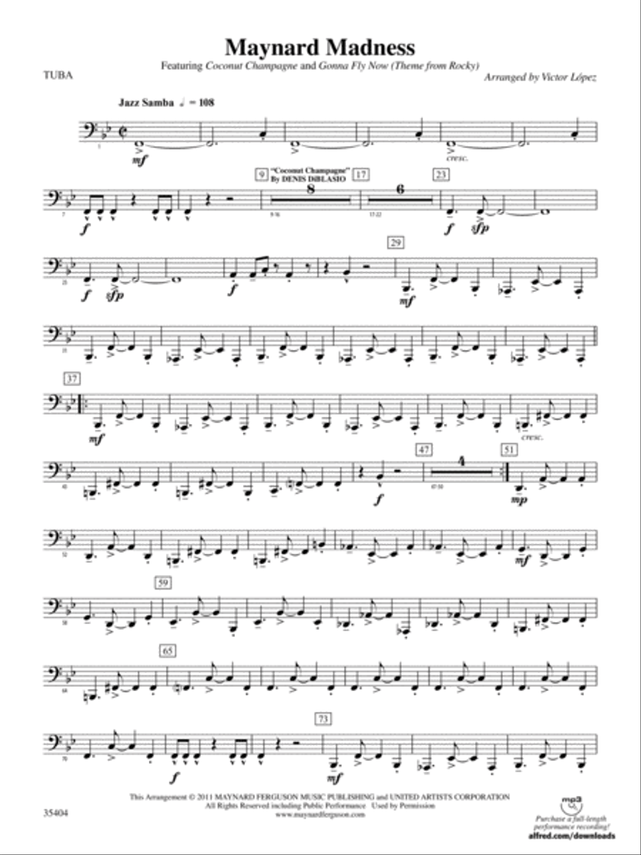 Maynard Madness: Tuba Concert Band scores gallery preview page 1