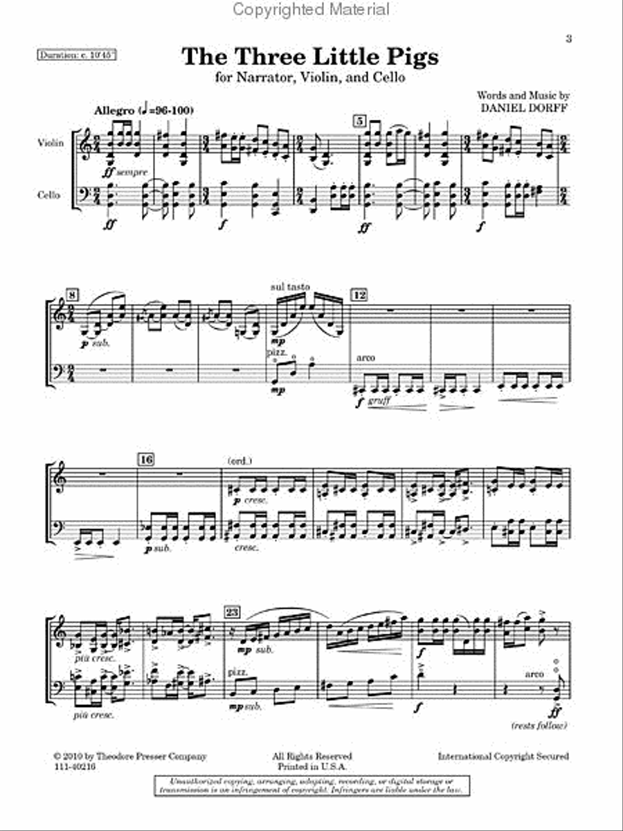 The Three Little Pigs The Three Little Pigs Chamber Music scores gallery preview page 2