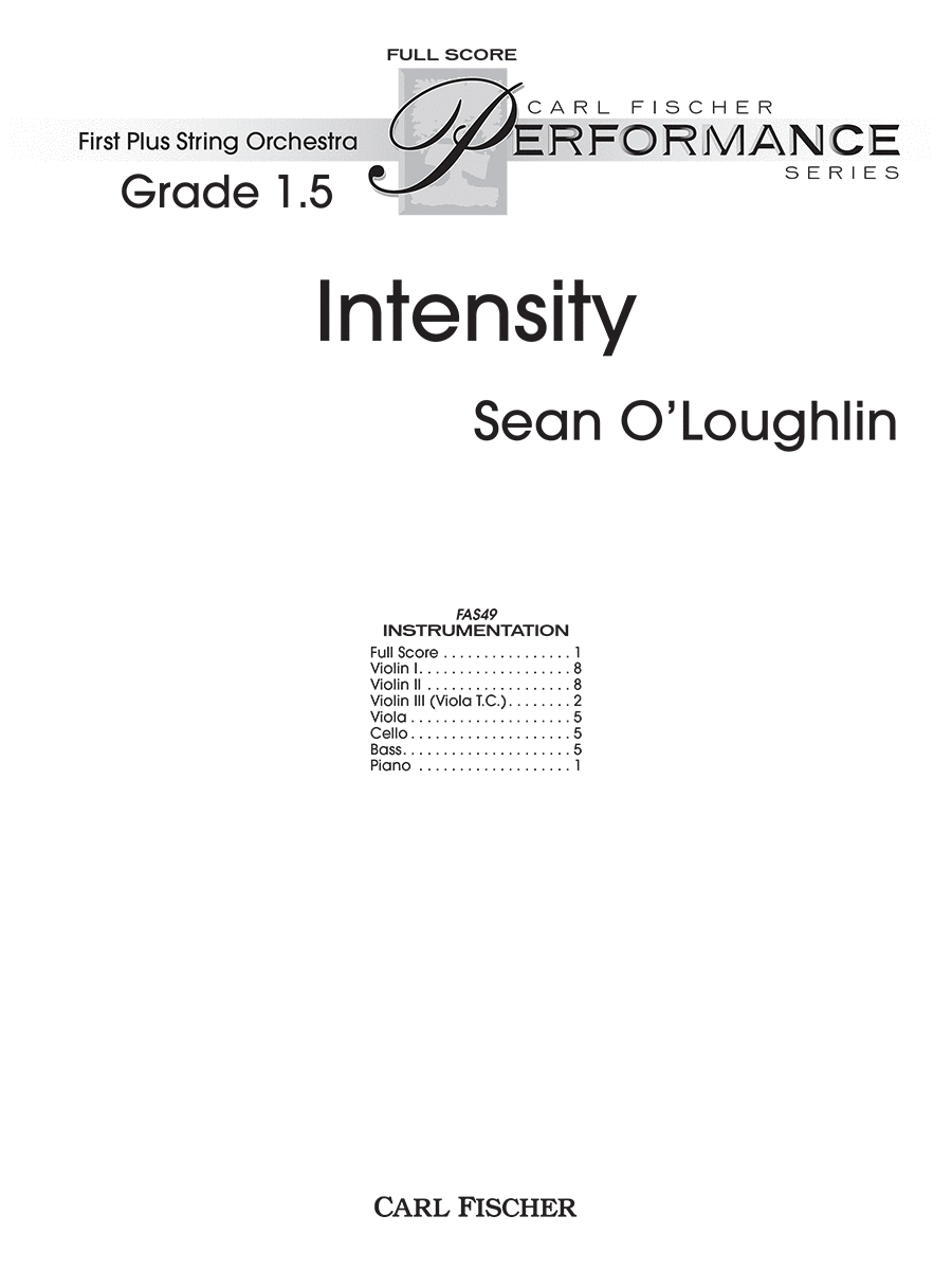 Intensity String Orchestra scores gallery preview page 1