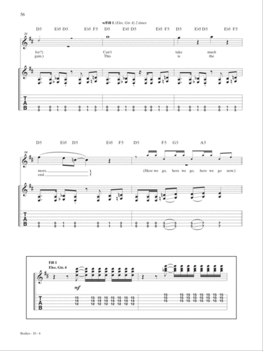Bodies Electric Guitar scores gallery preview page 4