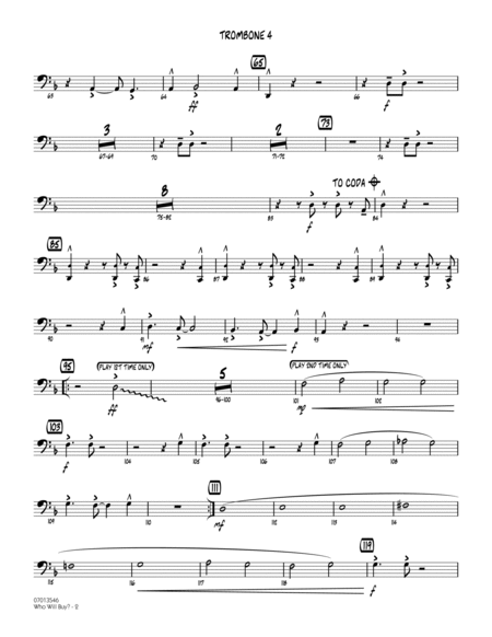 Who Will Buy? (from Oliver) (arr. Mark Taylor) - Trombone 4