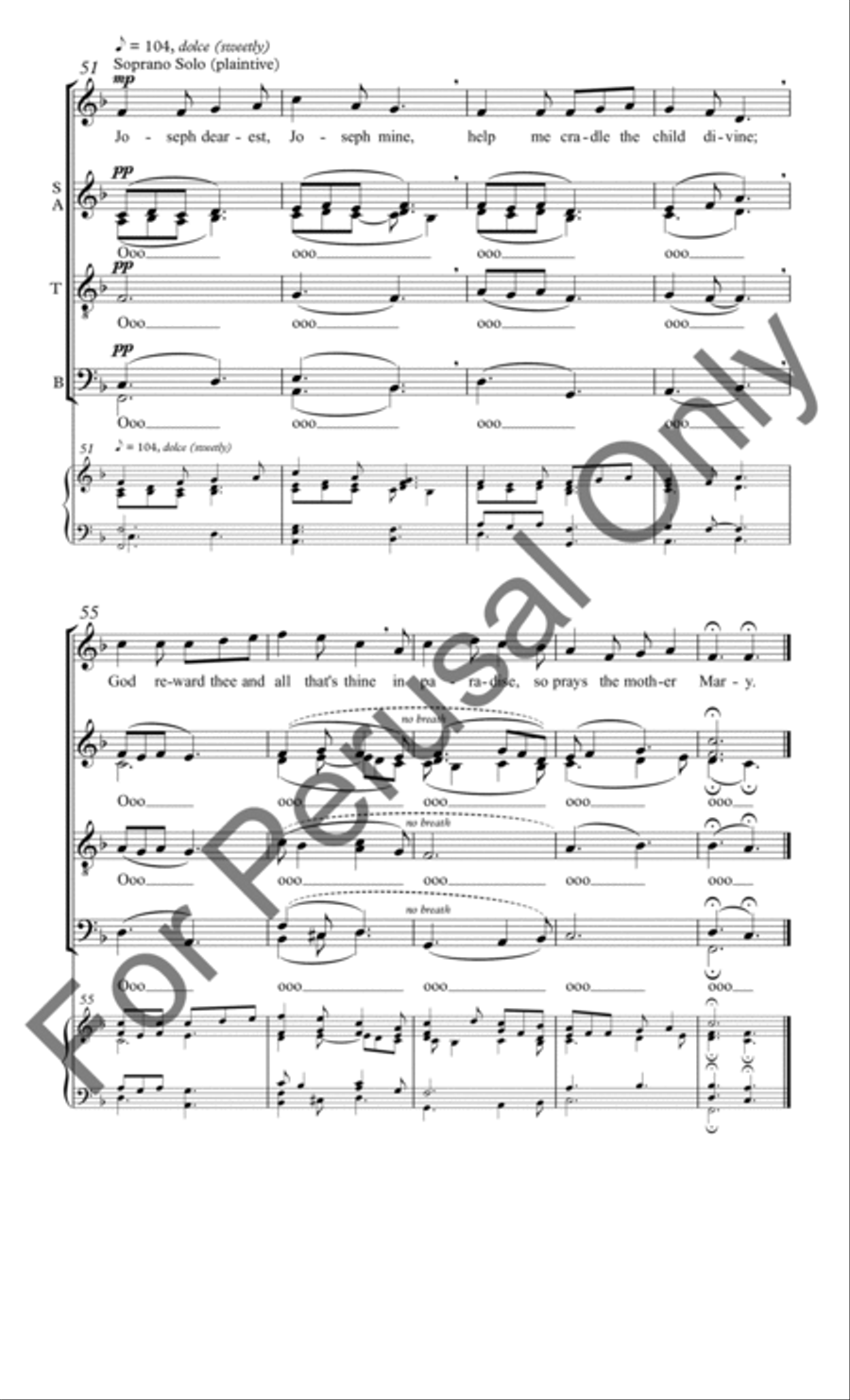 Song of the Crib Song of the Crib Divisi scores gallery preview page 8