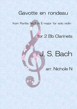 Gavotte en roundeau (J.S. Bach) for 2 Bb Clarinets