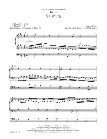 Trio on Salzburg (Trio, Introduction, and Accompaniments)