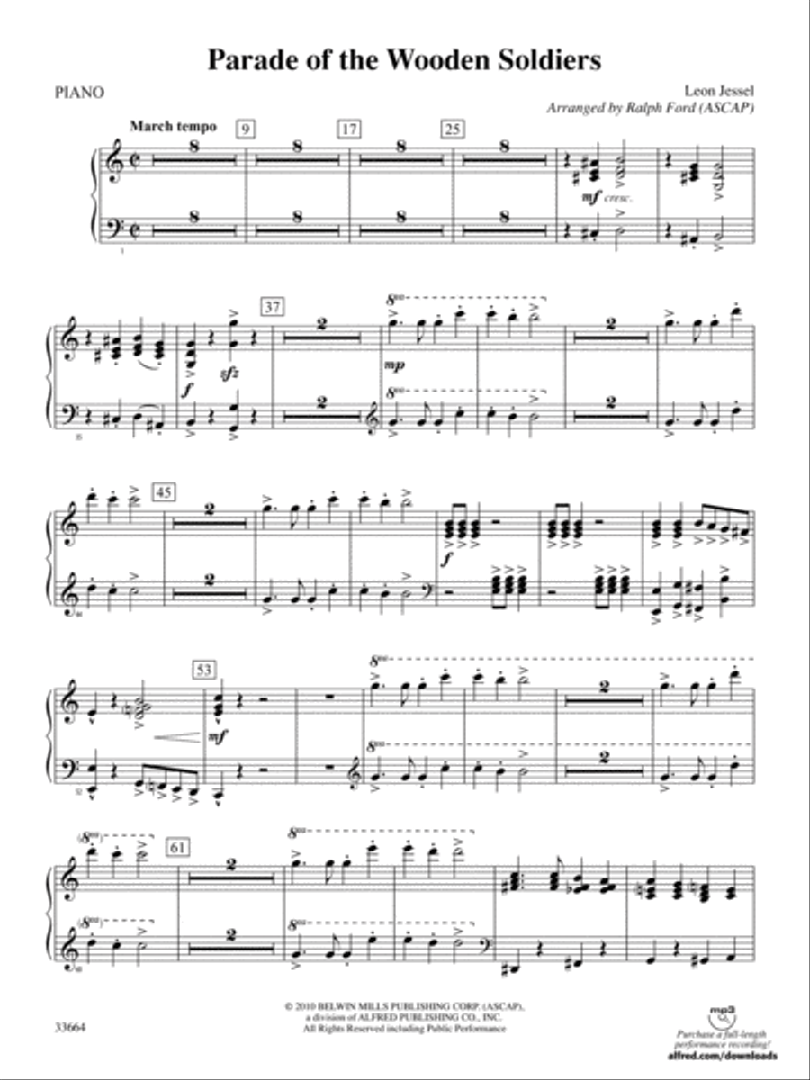 Parade of the Wooden Soldiers: Piano Accompaniment Full Orchestra scores gallery preview page 1