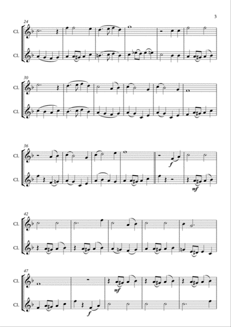 Patriotic Songs, A Medley for Clarinet Duet Clarinet Duet scores gallery preview page 3