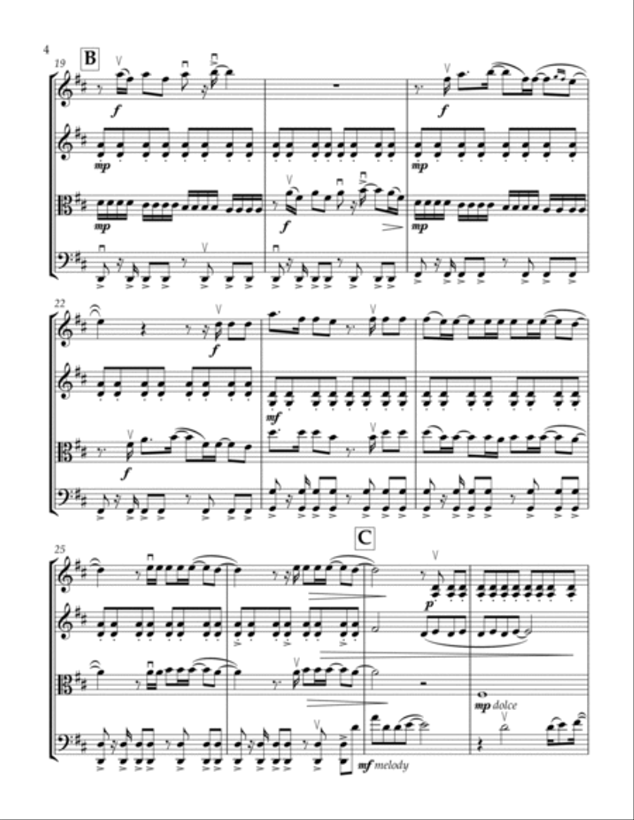 Xo Xo String Quartet scores gallery preview page 5