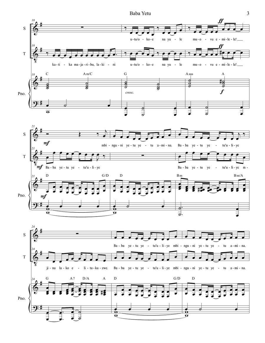 Baba Yetu 2-Part scores gallery preview page 3