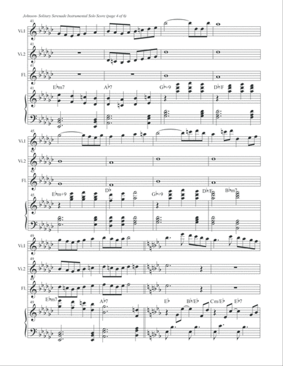 Solitary Serenade Inst. Solo Score Flute scores gallery preview page 6