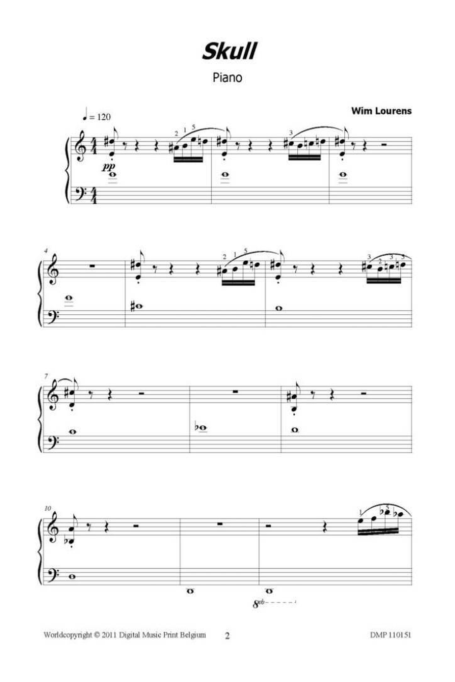 Skull Piano Solo scores gallery preview page 2