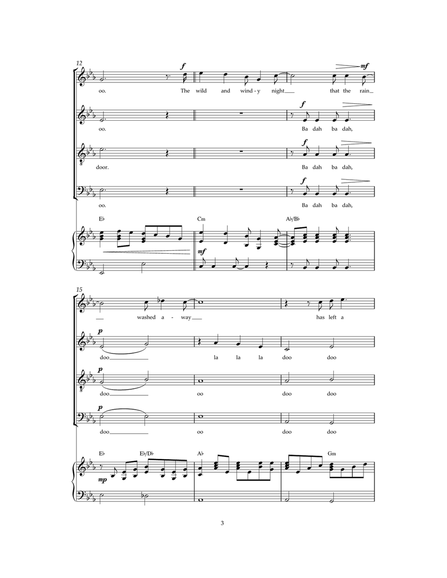 The Long And Winding Road (arr. Simon Foxley) 4-Part scores gallery preview page 3