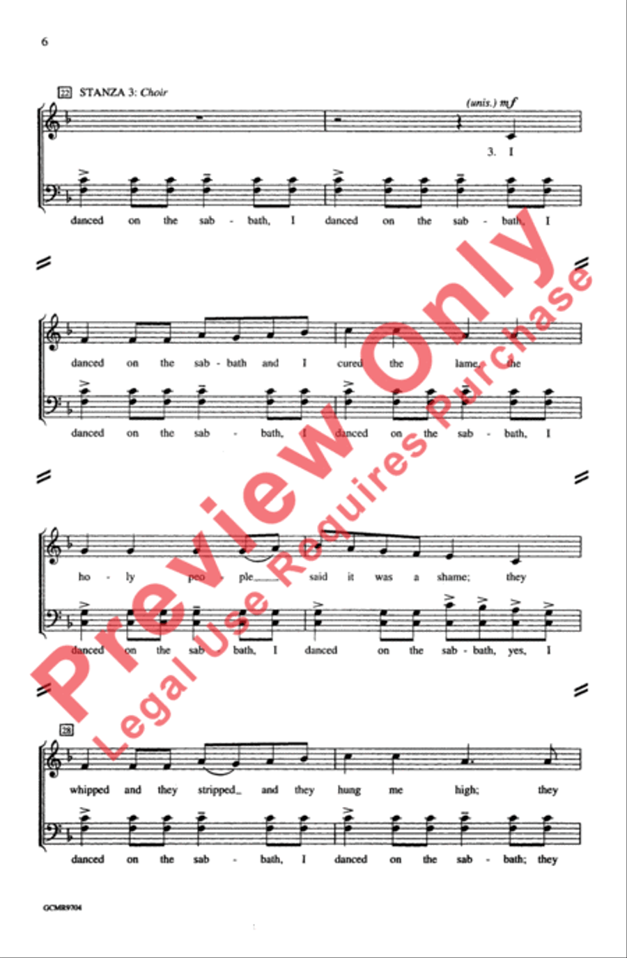 Concertato on Lord of the Dance 4-Part scores gallery preview page 6
