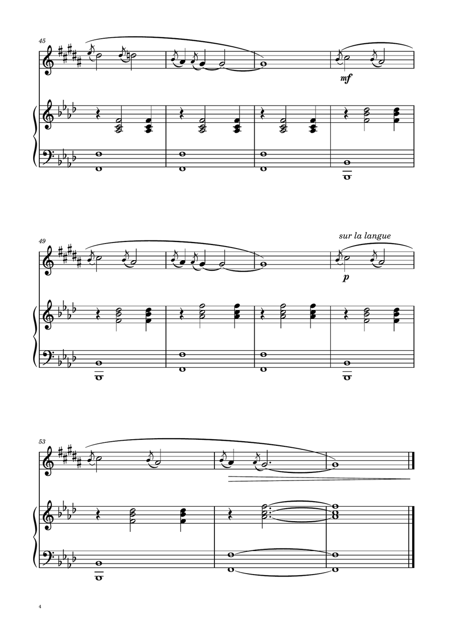 Erik Satie - Gnosienne no1 - Clarinet in A Solo A Clarinet scores gallery preview page 4