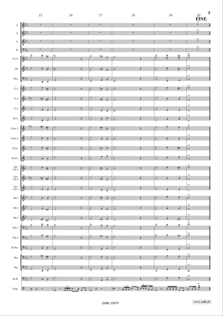 Funeral Music Of Queen Mary 4-Part scores gallery preview page 9