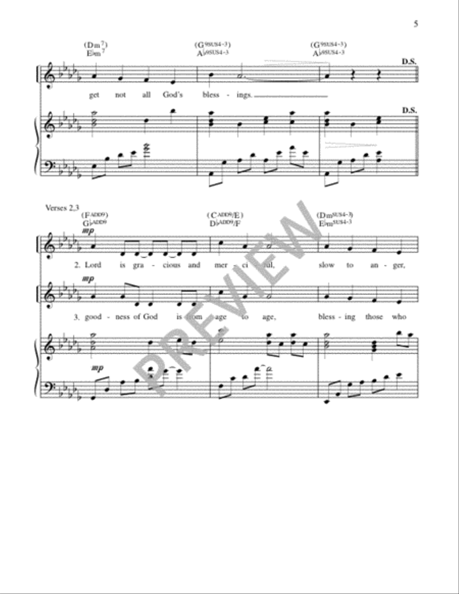 The Lord Is Kind and Merciful 4-Part scores gallery preview page 5