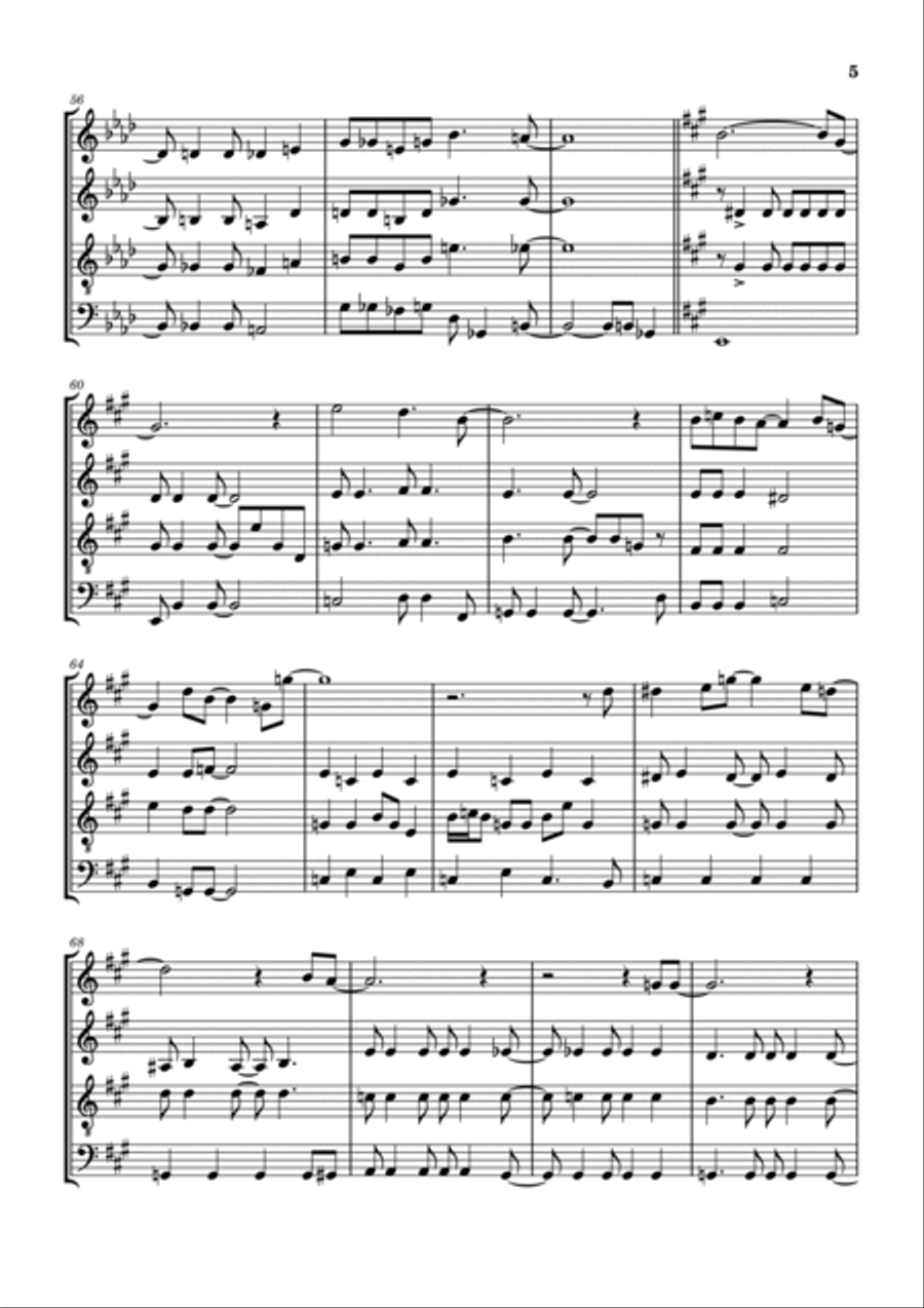 So Long, Frank Lloyd Wright Woodwind Quartet scores gallery preview page 6