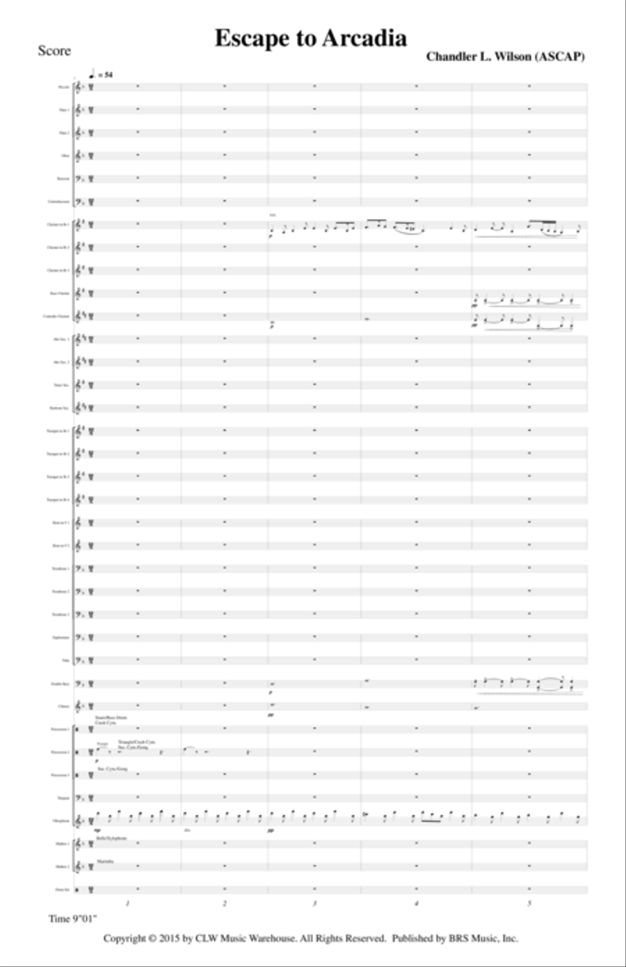 Escape to Arcadia Concert Band scores gallery preview page 2