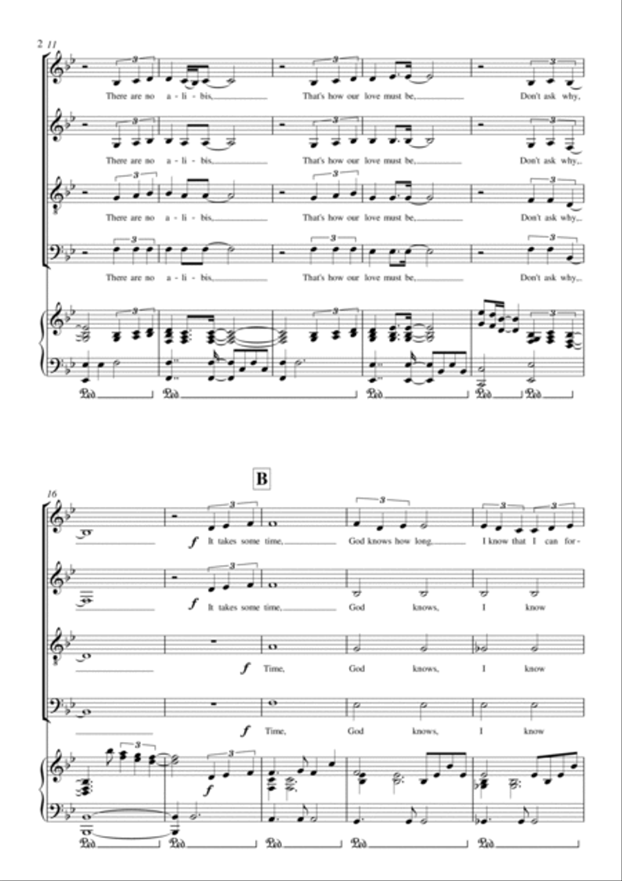 I'll Be Over You I'll Be Over You 4-Part scores gallery preview page 2