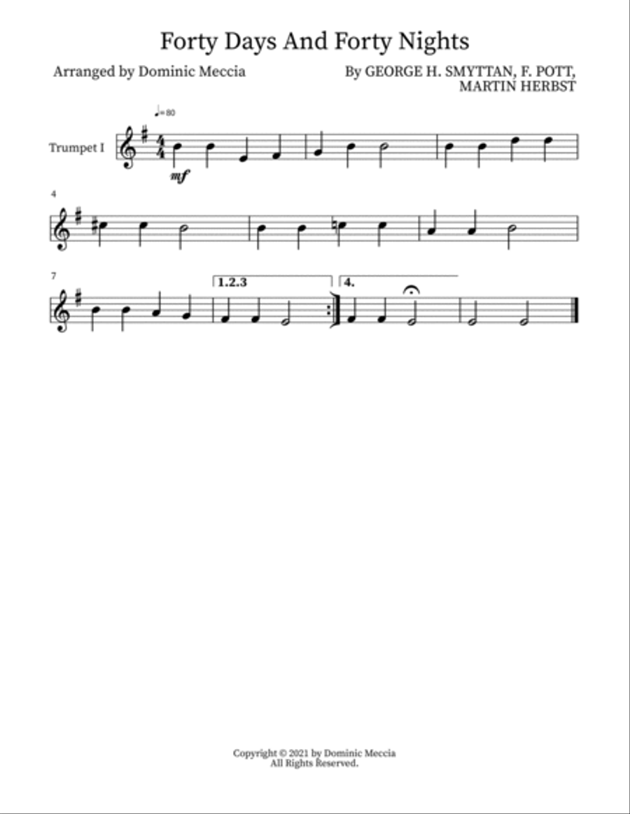 Forty Days And Forty Nights Small Ensemble scores gallery preview page 2