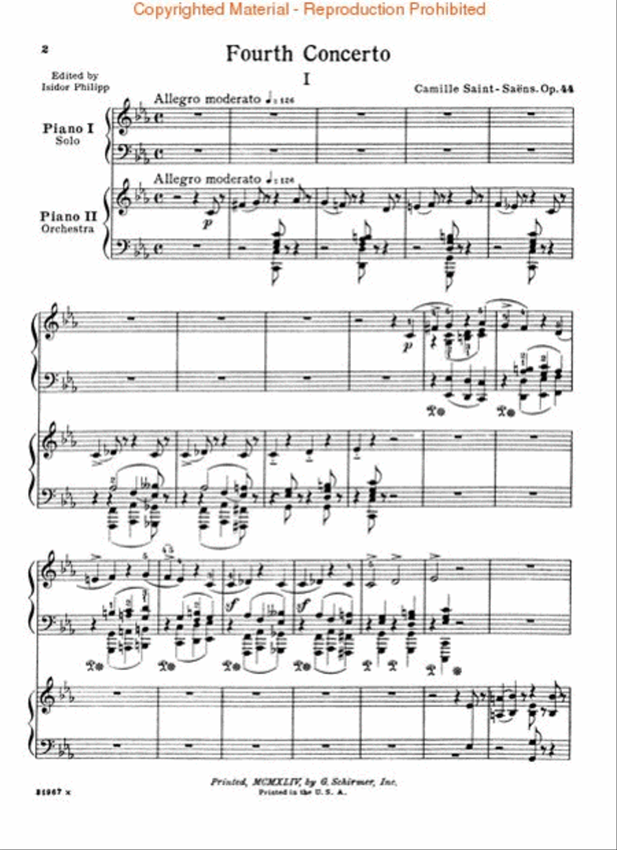 Concerto No. 4 in C Minor, Op. 44 Piano scores gallery preview page 2