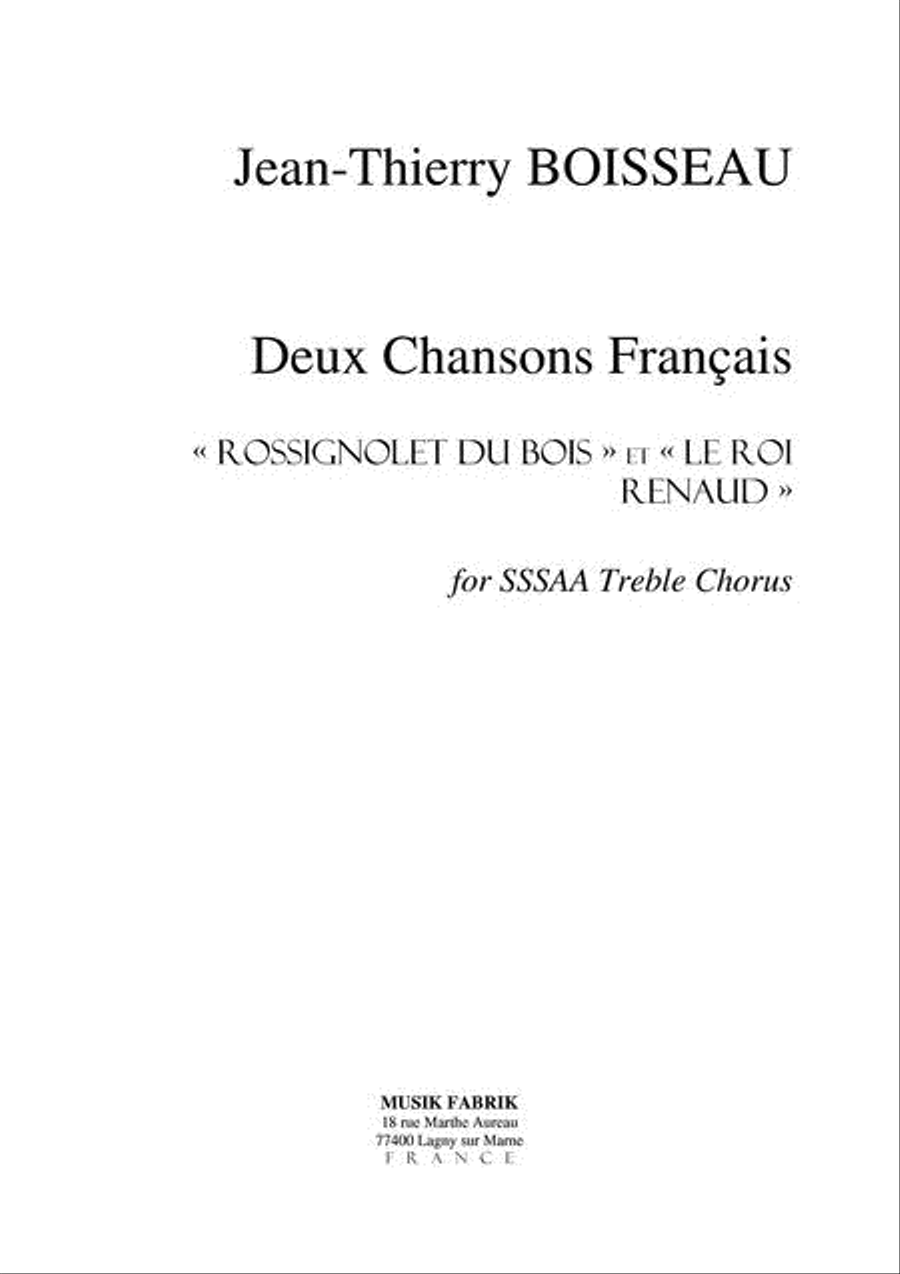 Deux Chansons Francais Women's Choir scores gallery preview page 1
