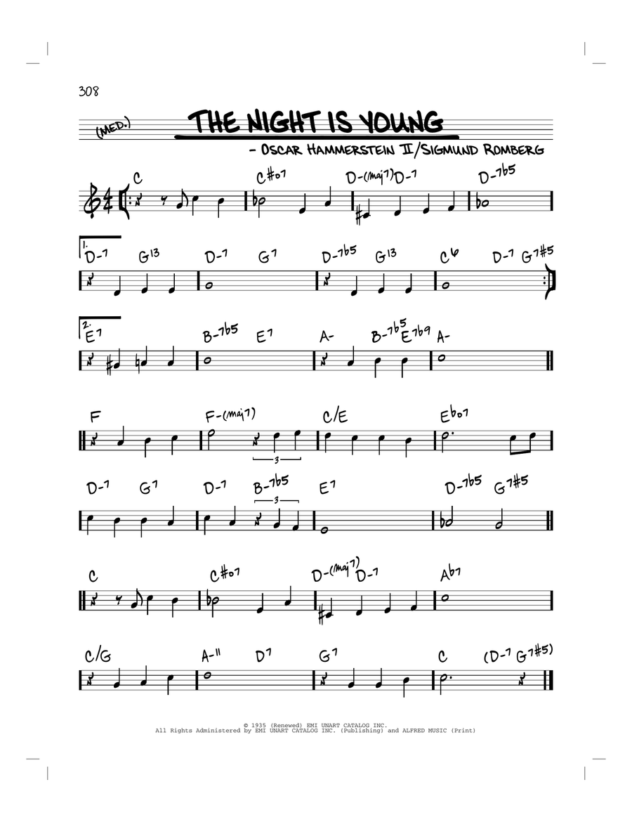 The Night Is Young Piano scores gallery preview page 1