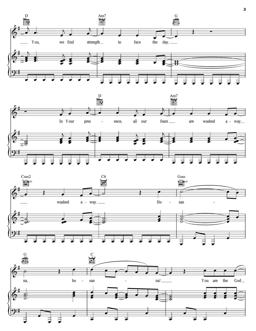 Hosanna (Praise Is Rising) Guitar scores gallery preview page 3