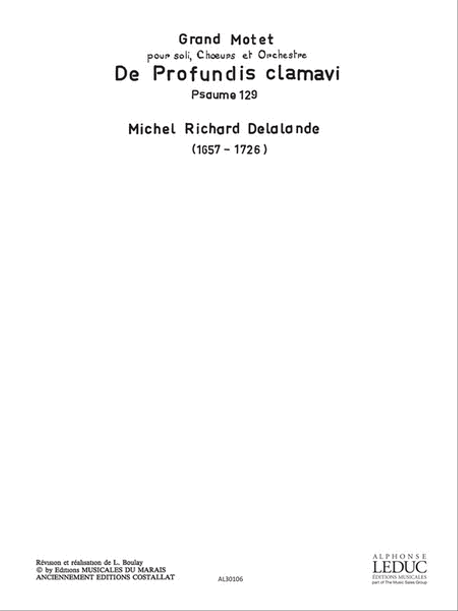 De Profundis Clamavi (psalm 129) (choral-mixed Accompanied) 4-Part scores gallery preview page 1
