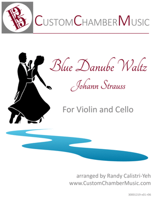Book cover for Strauss Blue Danube Waltz (violin/cello duet)