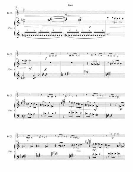 Dusk - an Octatonic duo for clarinet and piano image number null