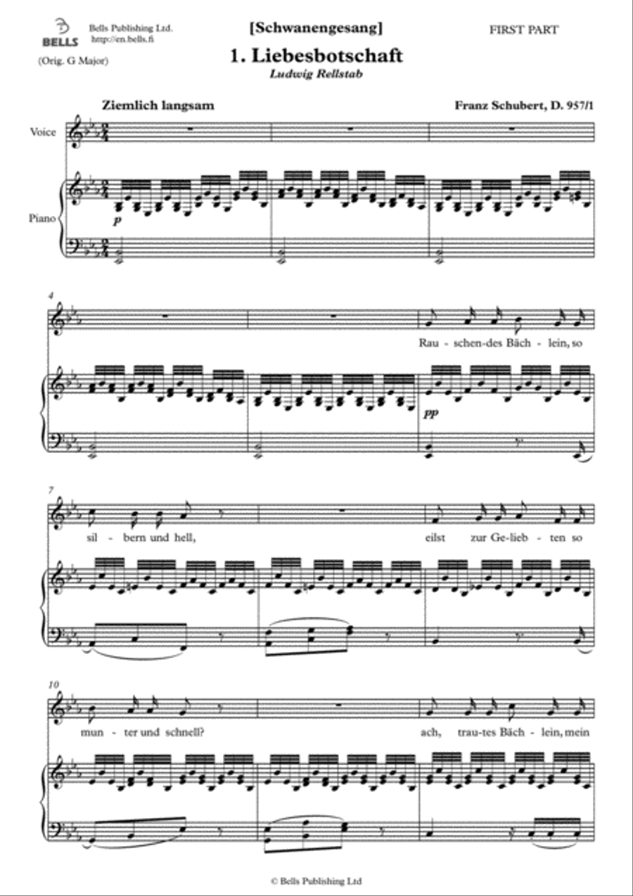 Schwanengesang, D. 957 Voice Solo scores gallery preview page 2