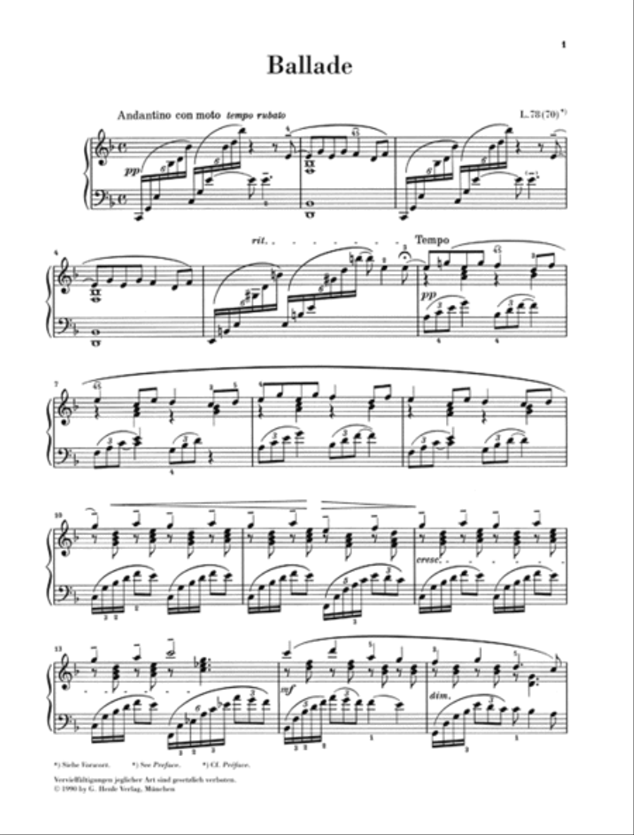 Ballade Piano Solo scores gallery preview page 2