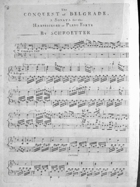 The Conquest of Belgrade, a sonata for the Harpsichord or Piano Forte