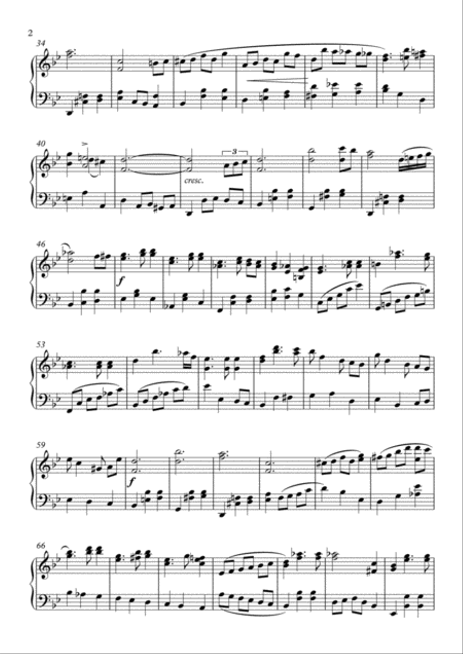 White House Waltz (Blow your own Trump-et) Piano Solo scores gallery preview page 2