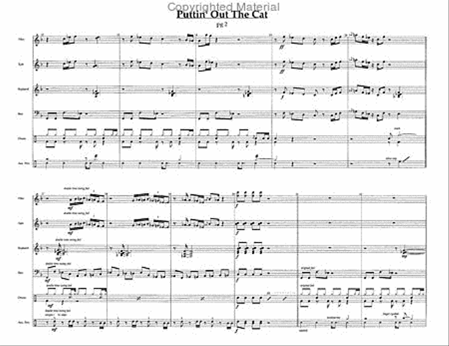 Puttin' Out The Cat Puttin' Out The Cat Percussion Ensemble scores gallery preview page 3
