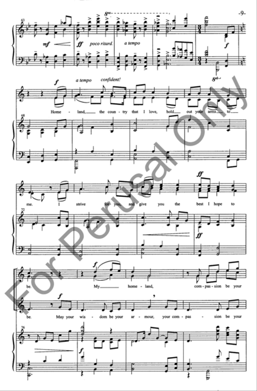 Homeland (Choral Score) Homeland (Choral Score) SSA scores gallery preview page 8