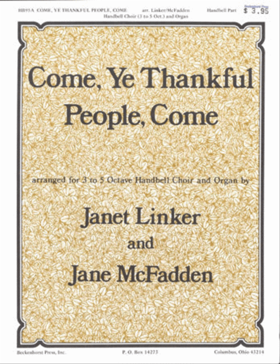 Come, Ye Thankful People, Come - handbell part Handbell Choir scores gallery preview page 1