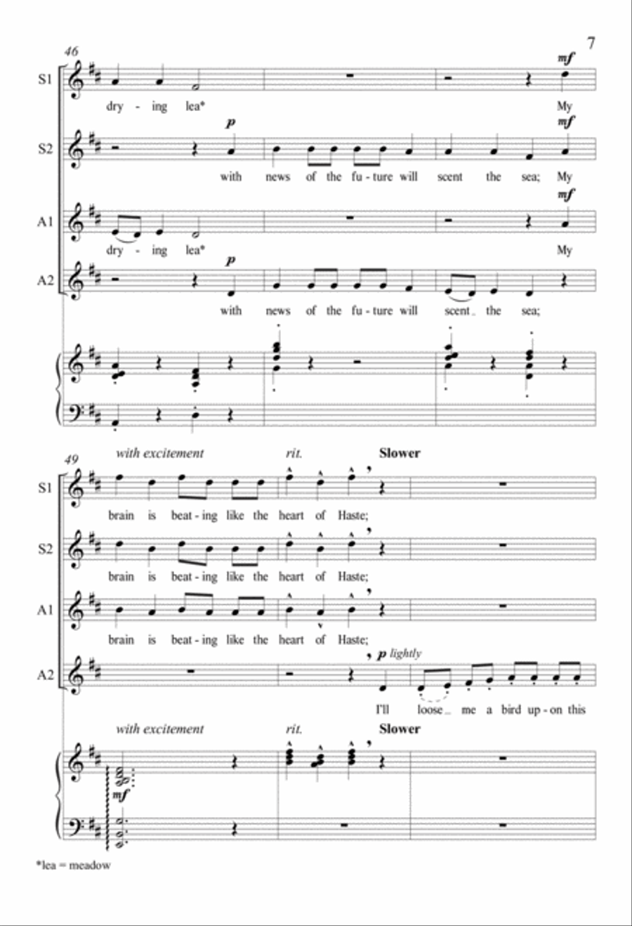 A Song of the Future A Song of the Future SSAA scores gallery preview page 6