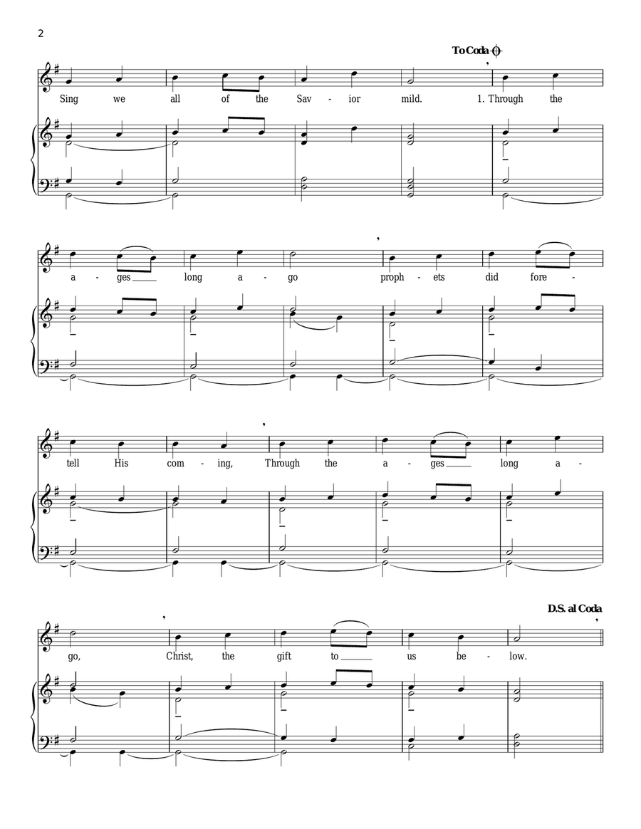 He Is Born, The Holy Child (Il Est Ne, Le Divin Enfant) Piano, Vocal scores gallery preview page 2